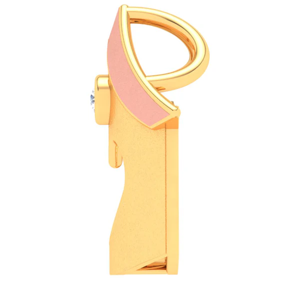 14k Little Home Shape With A Yellow Stone Gold Pendant From Online Exclusive - Image 3