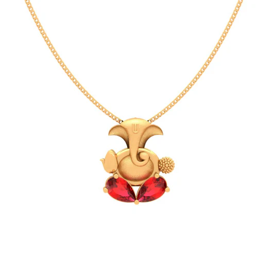 14k Lord Ganesha Gold Pendant From Online Exclusive - Image 5