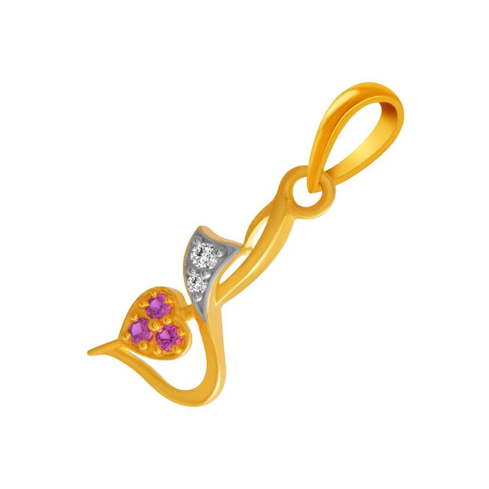 14k P Shaped Gold Pendant From Online Exclusive - Image 3