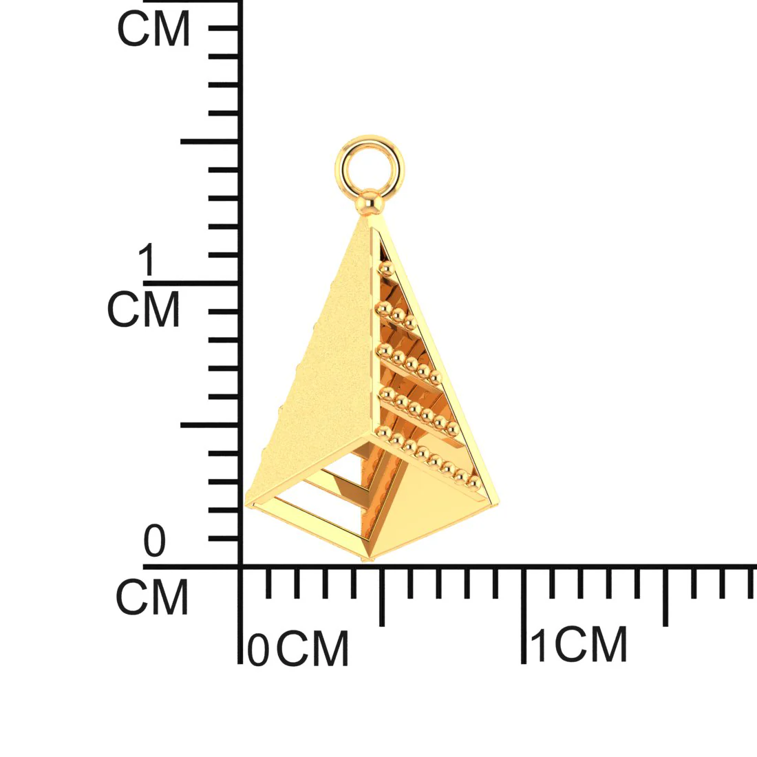14k Pretty Gold Earrings With Unique Conical Design - Image 4