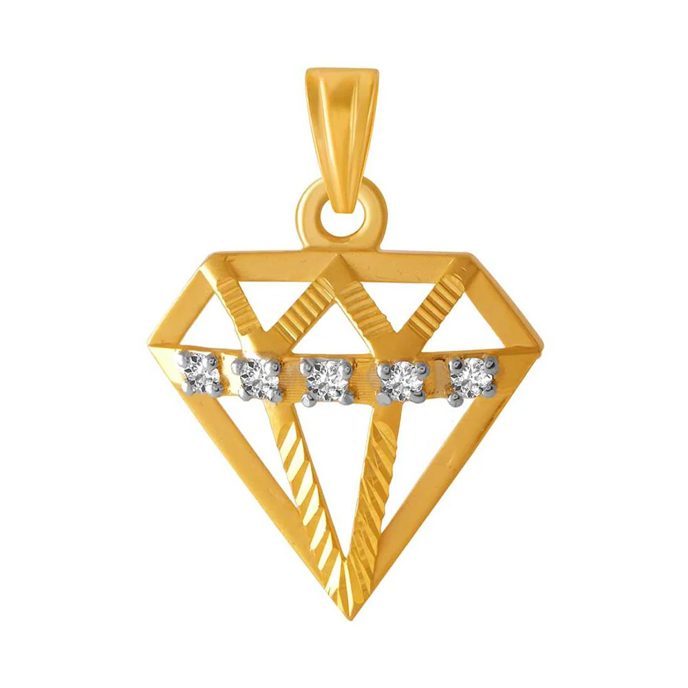 14k Rectangle Designed Gold Pendent