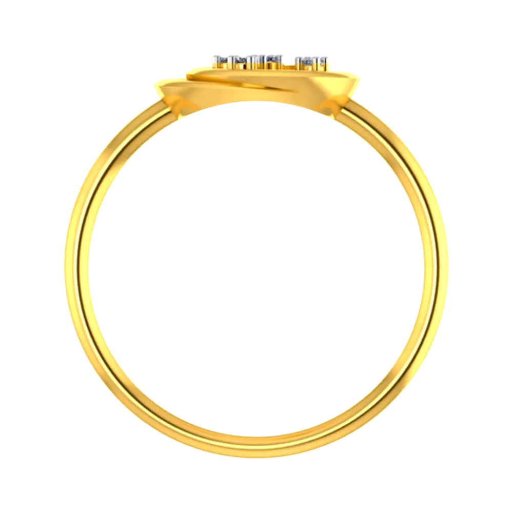 14k Ring With Twirled Design And Stone Detailing From Amazea Collection - Image 4