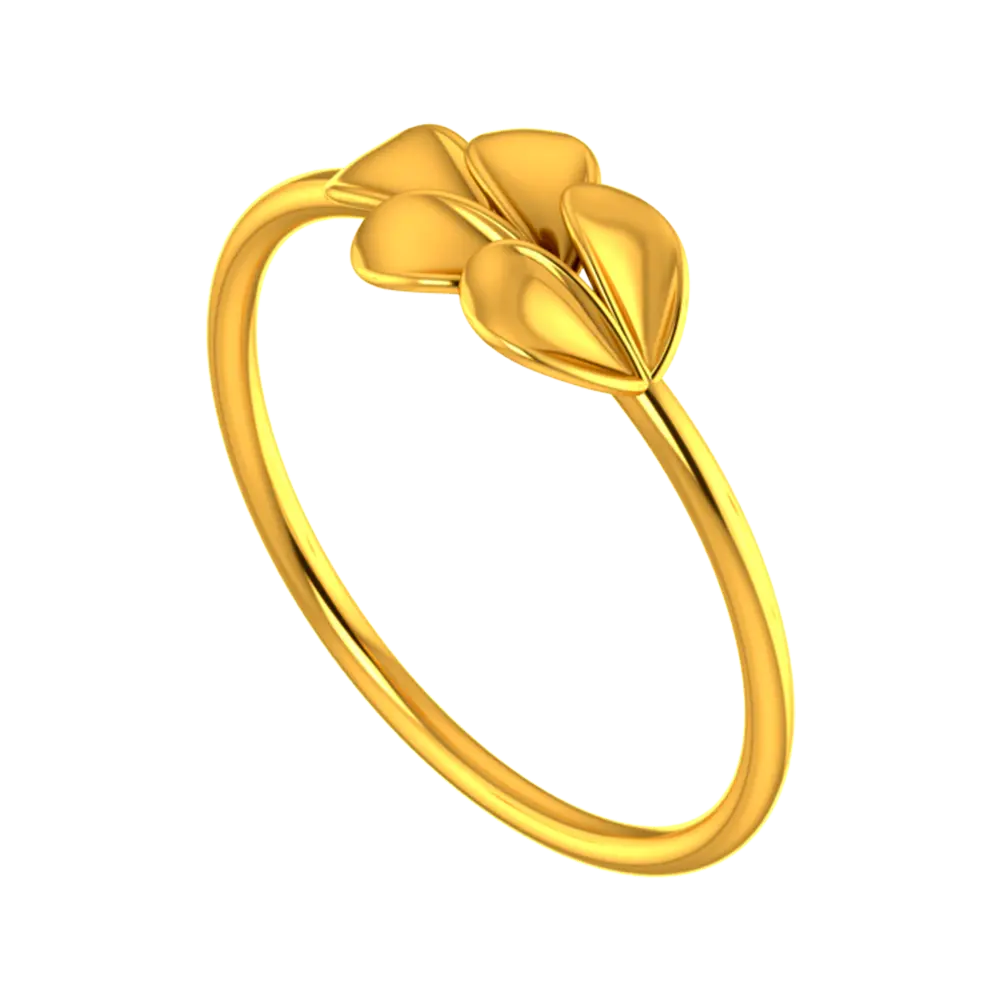 14k Solid Gold Ring With A Leafy Design From Amazea Collection - Image 2