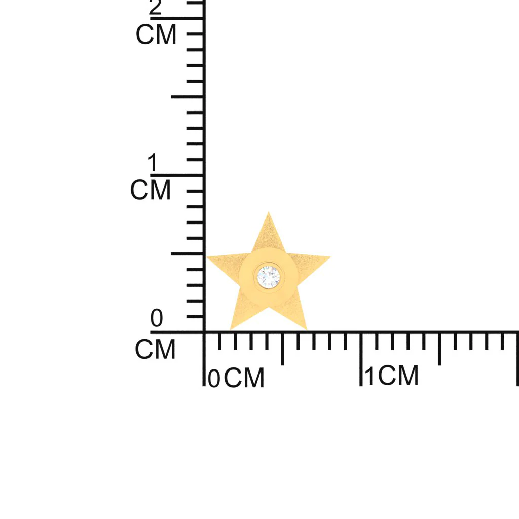 14k Star-shaped Diamond Smart Watch Stud - Image 4
