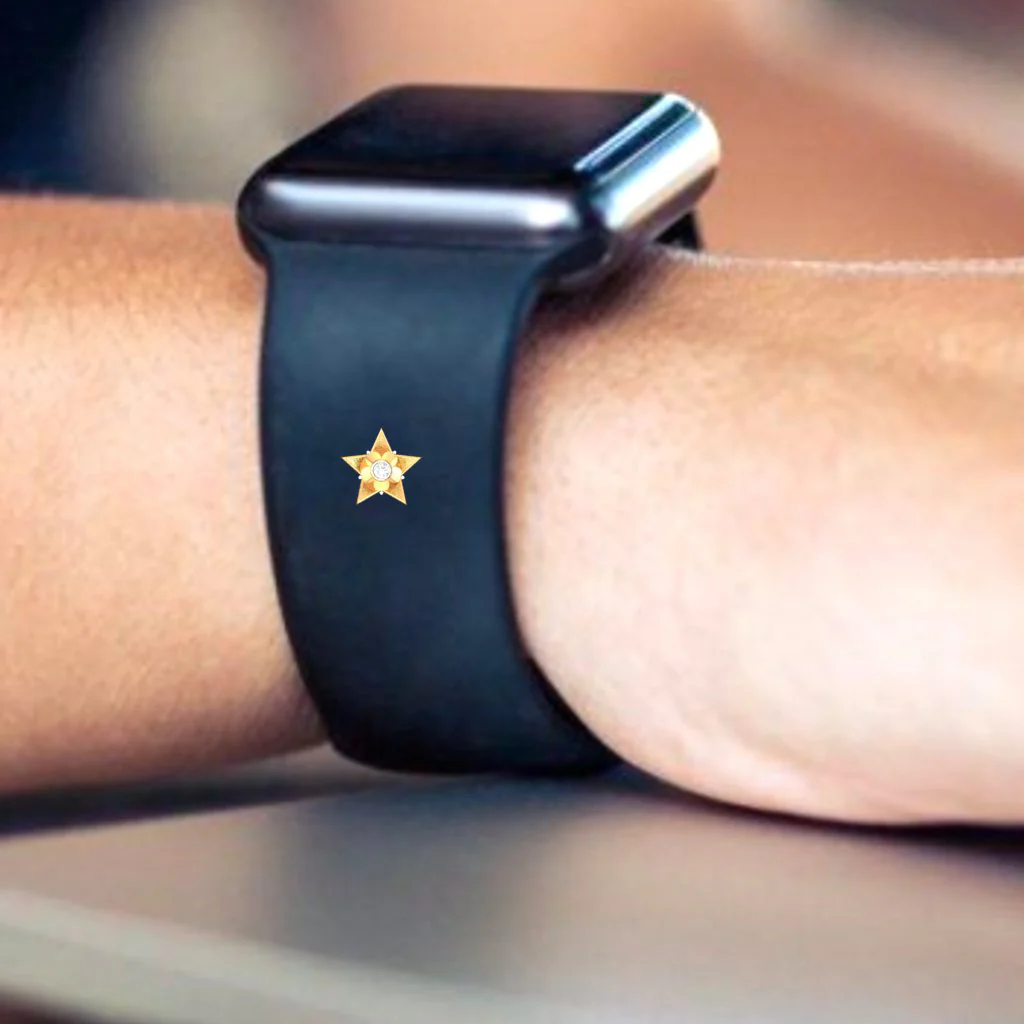 14k Star-shaped Diamond Smart Watch Stud - Image 7