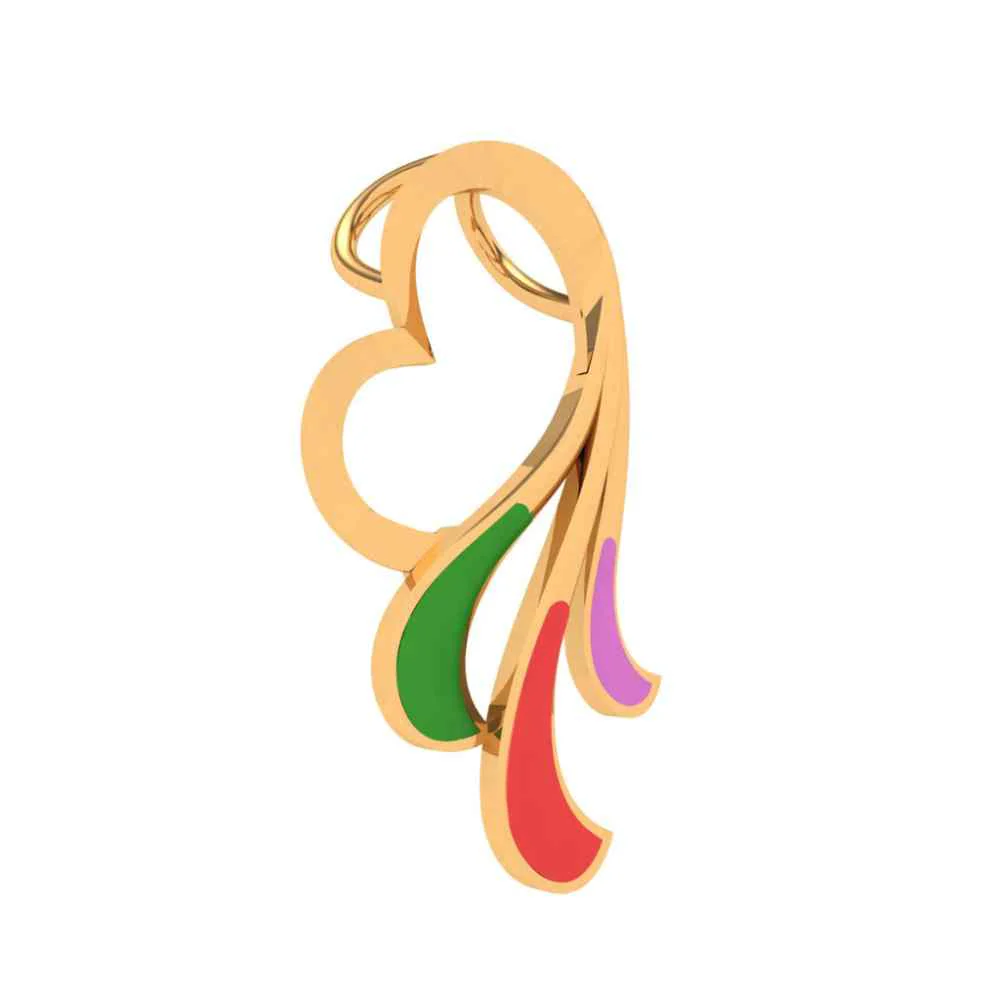 14k Tricolour Gold Pendant Set Exclusively For You - Image 2