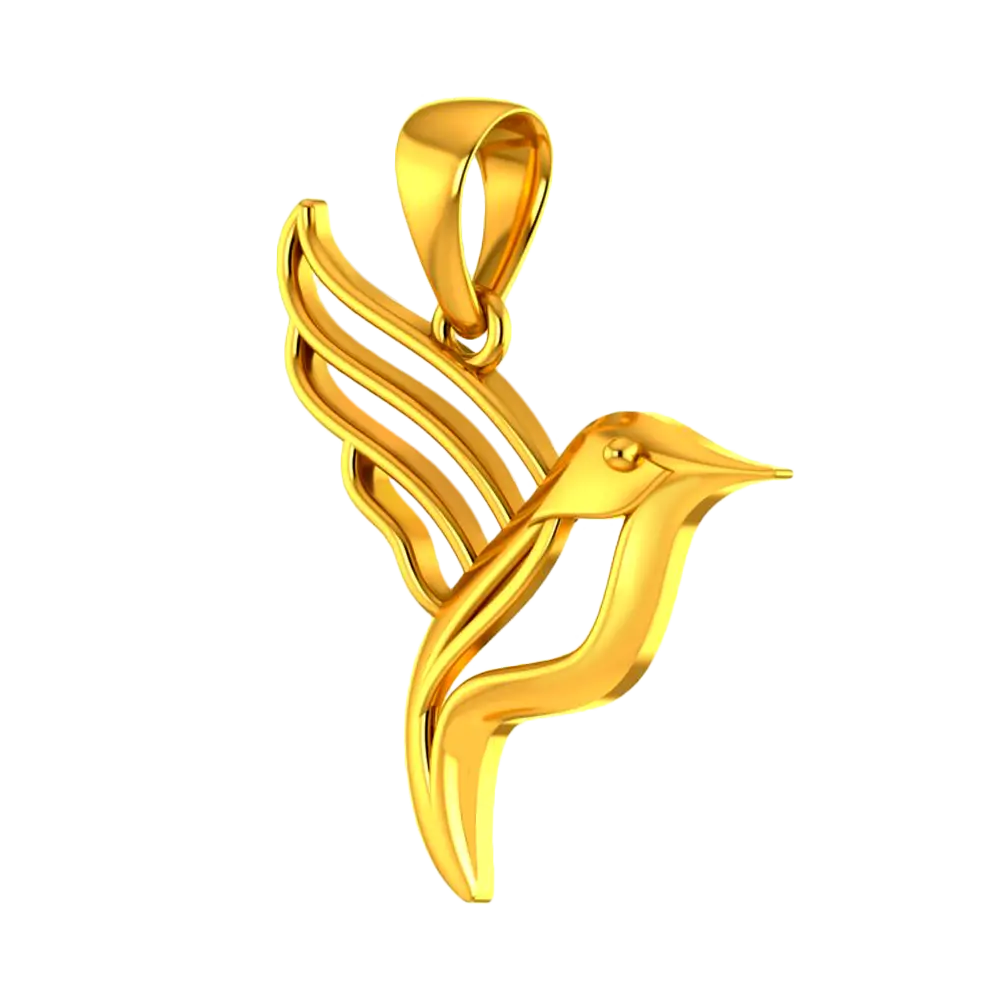 14k Unique Bird-shaped Gold Pendant - Image 3