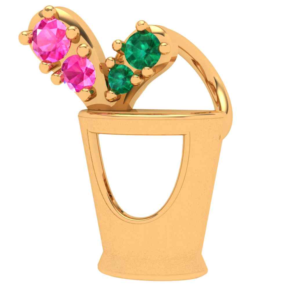 14k Vase-like Gold Pendant Design For You - Image 2