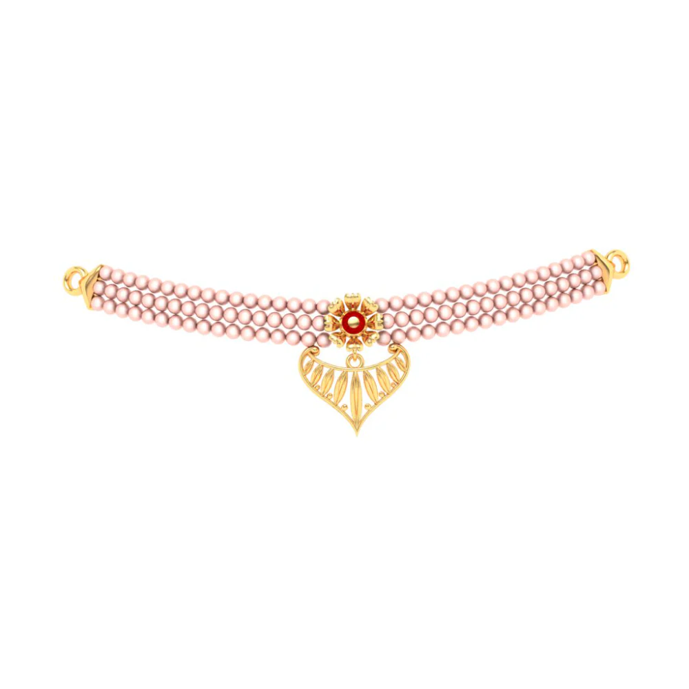 14k Wedding Season Special Elegant Gold Necklace Design - Image 4