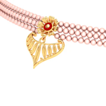 14k Wedding Season Special Elegant Gold Necklace Design - Image 5