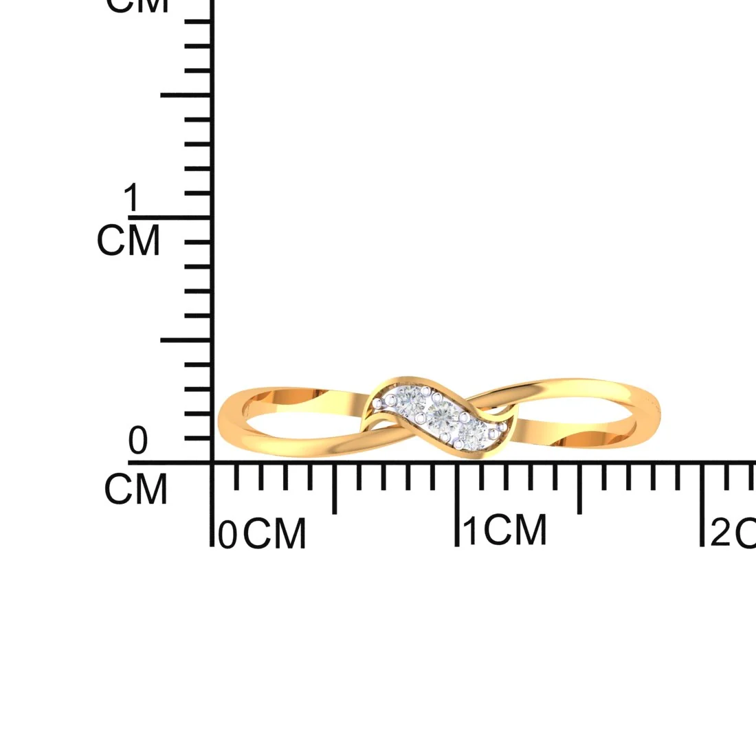14K Yellow Gold Graceful Diamond Ring for Women - Elegant & Charming - Image 6