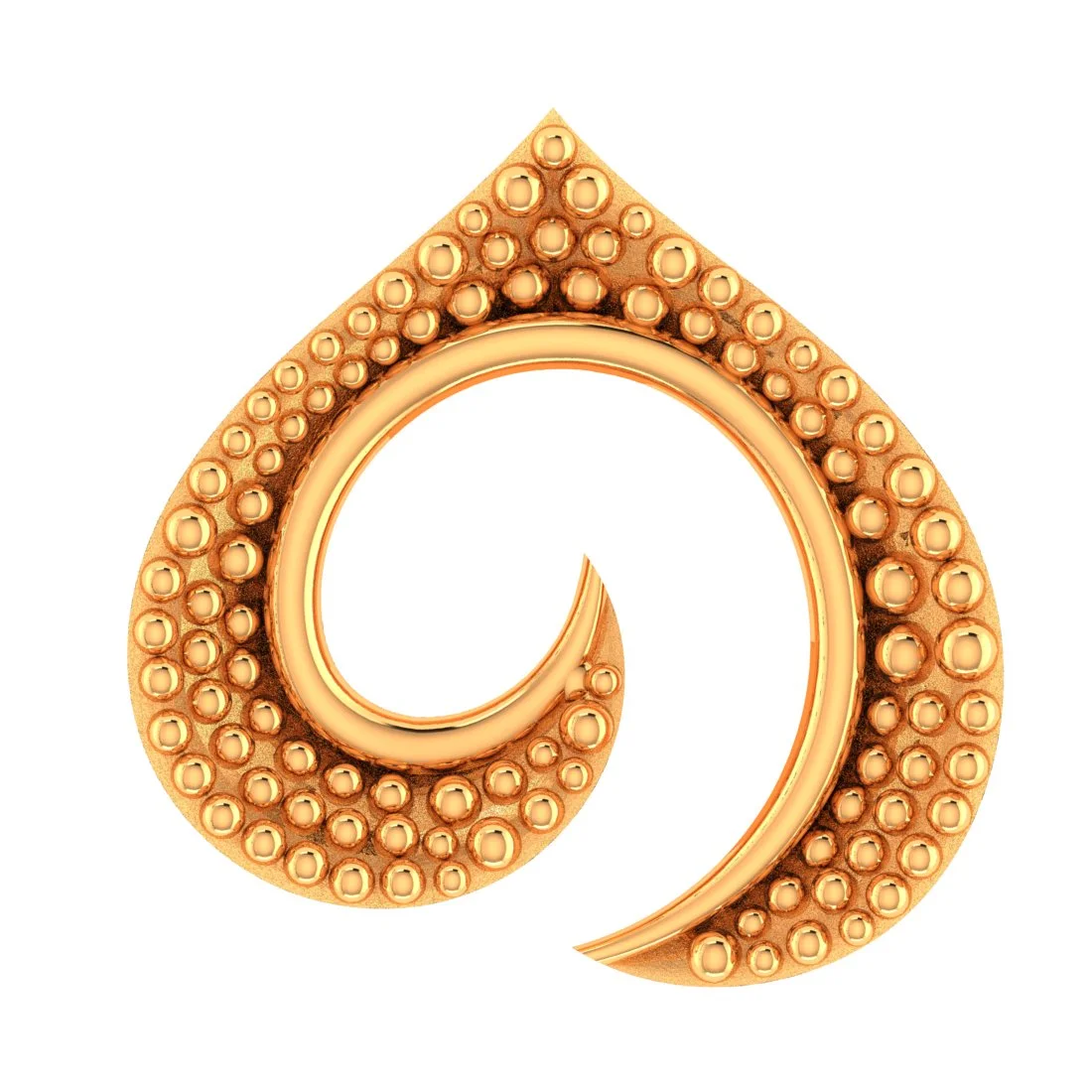 14KT (585) BIS Hallmark Gold BeadSwirl Nosepin for Women - Image 2