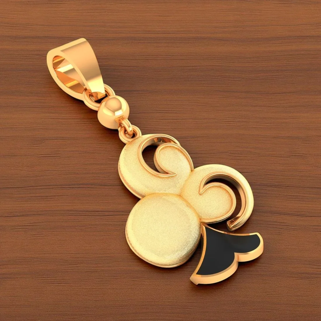 14KT (585) BIS Hallmark Gold Noir Pendant (Without Chain) for Women