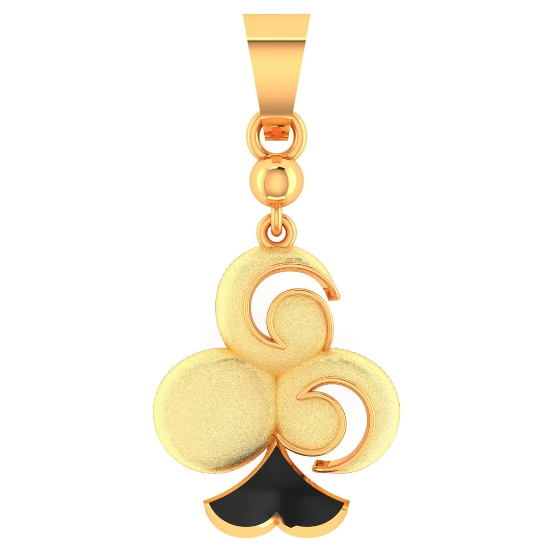 14KT (585) BIS Hallmark Gold Noir Pendant (Without Chain) for Women - Image 2
