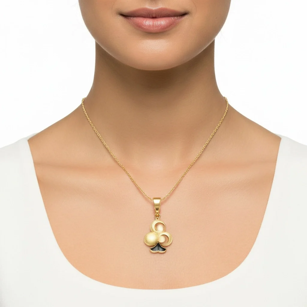 14KT (585) BIS Hallmark Gold Noir Pendant (Without Chain) for Women - Image 3