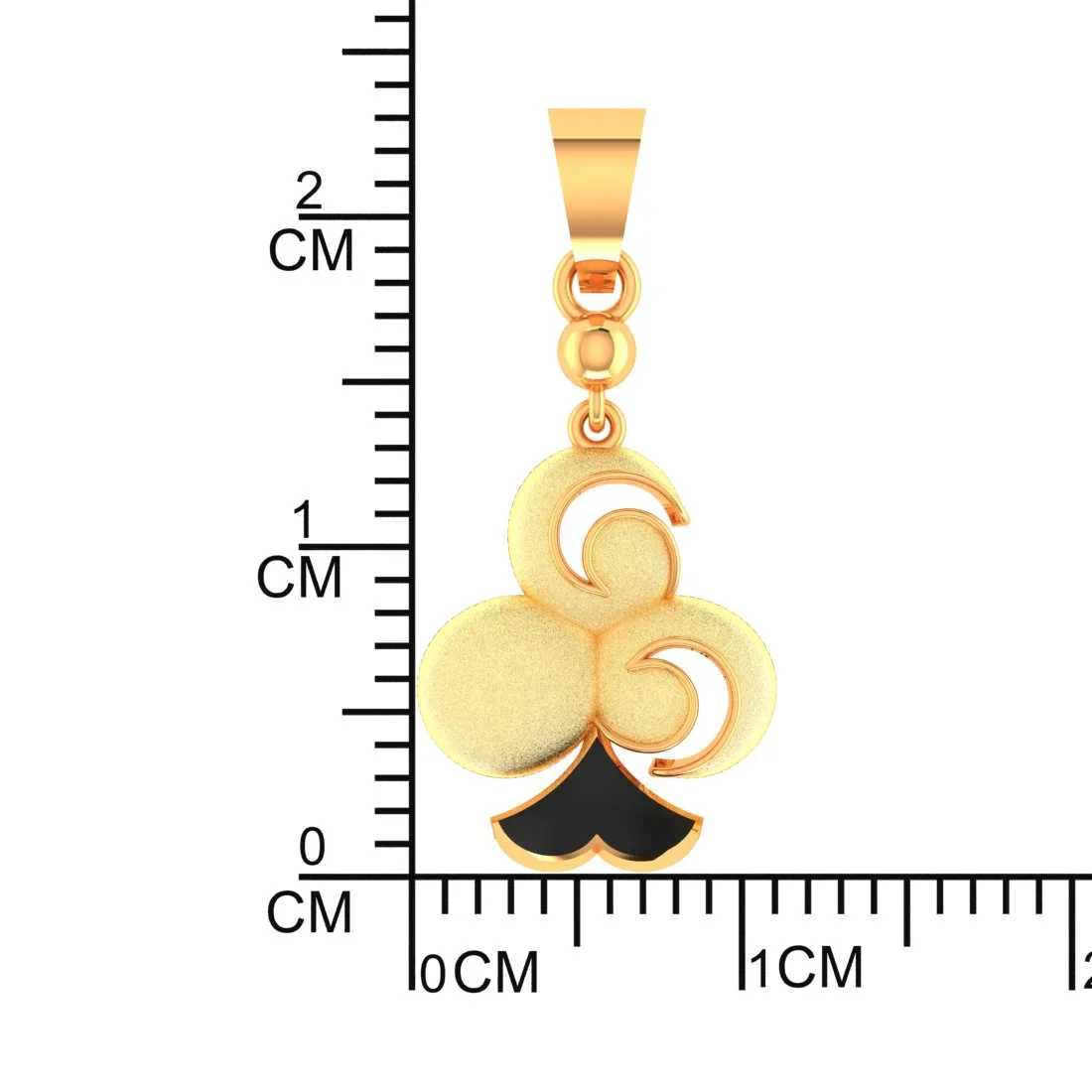 14KT (585) BIS Hallmark Gold Noir Pendant (Without Chain) for Women - Image 5