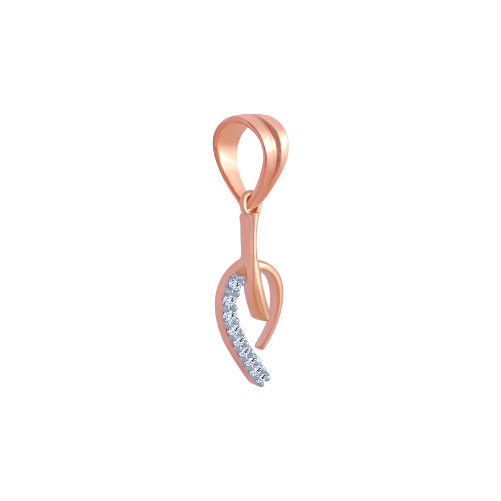 14KT (585) Rose Gold And Diamond Pendant For Women - Image 3