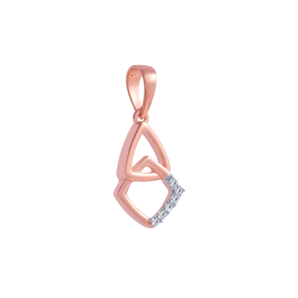 14KT (585) Rose Gold And Diamond Pendant For Women - Image 3