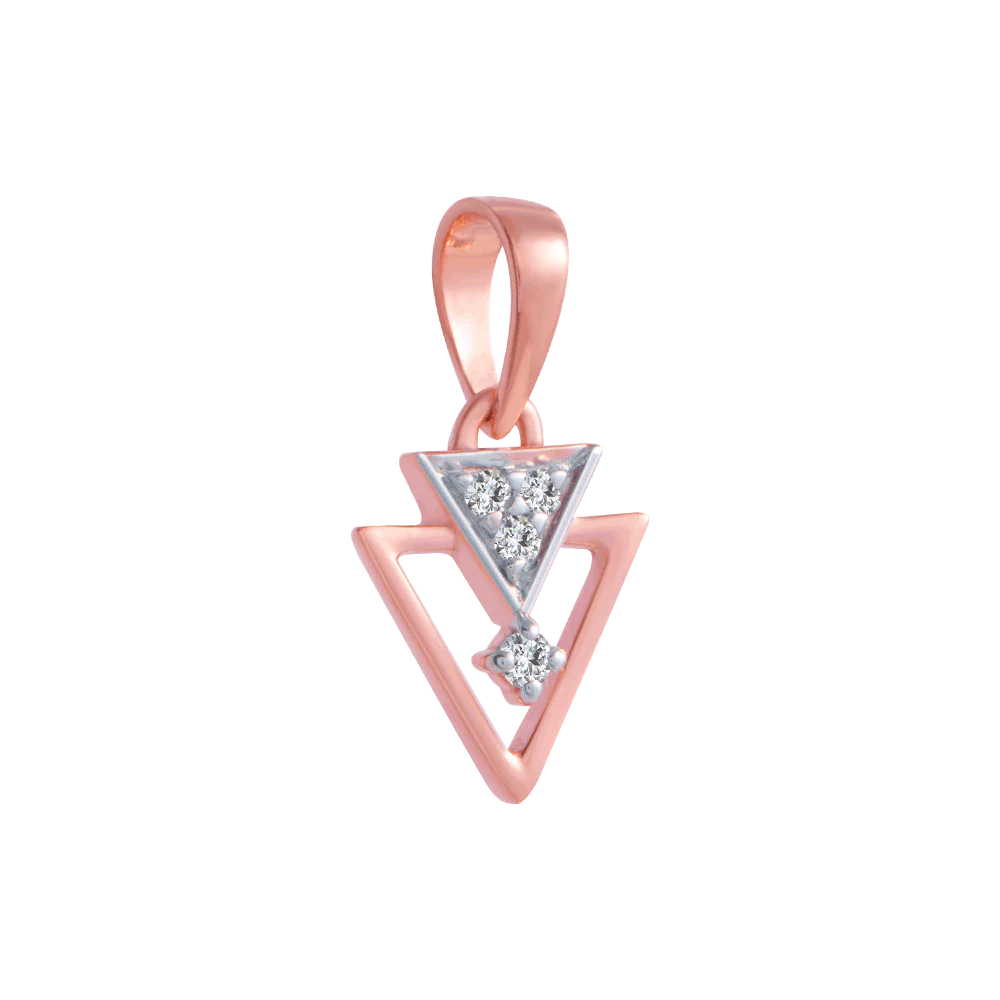14KT (585) Rose Gold And Diamond Pendant For Women - Image 3