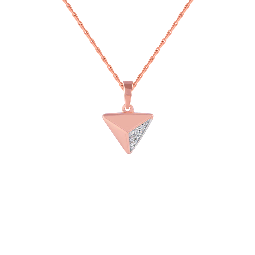 14KT (585) Rose Gold And Diamond Pendant For Women