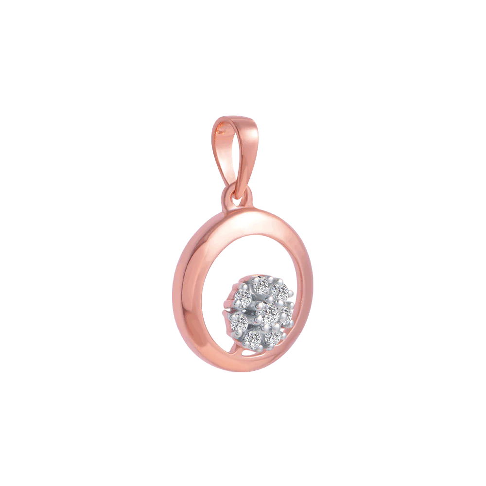 14KT (585) Rose Gold And Diamond Pendant For Women - Image 3