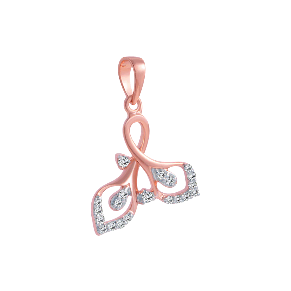 14KT (585) Rose Gold And Diamond Pendant For Women - Image 3