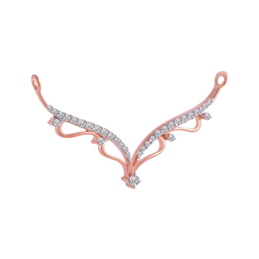 14KT (585) Rose Gold And Diamond Pendant For Women - Image 3