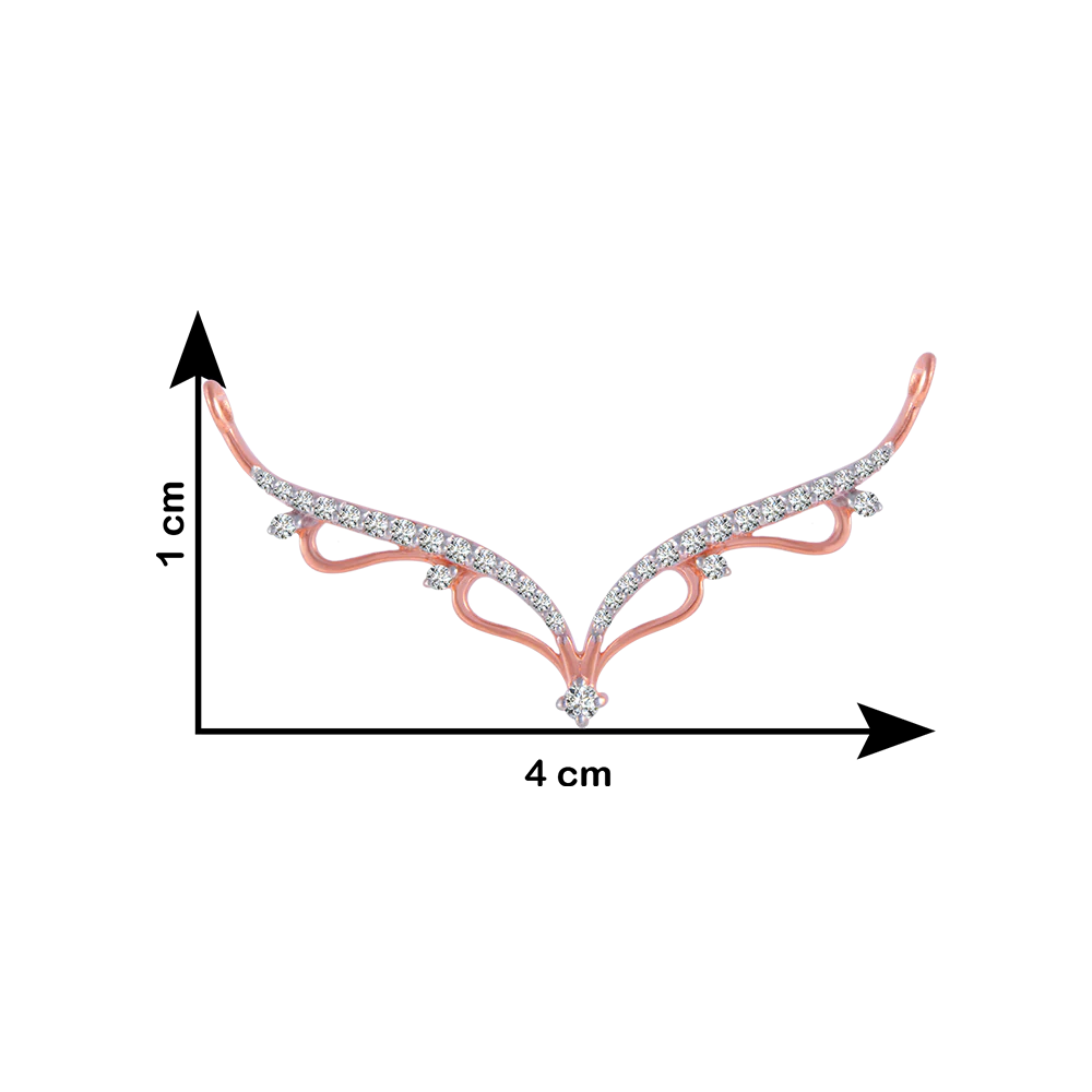 14KT (585) Rose Gold And Diamond Pendant For Women - Image 4