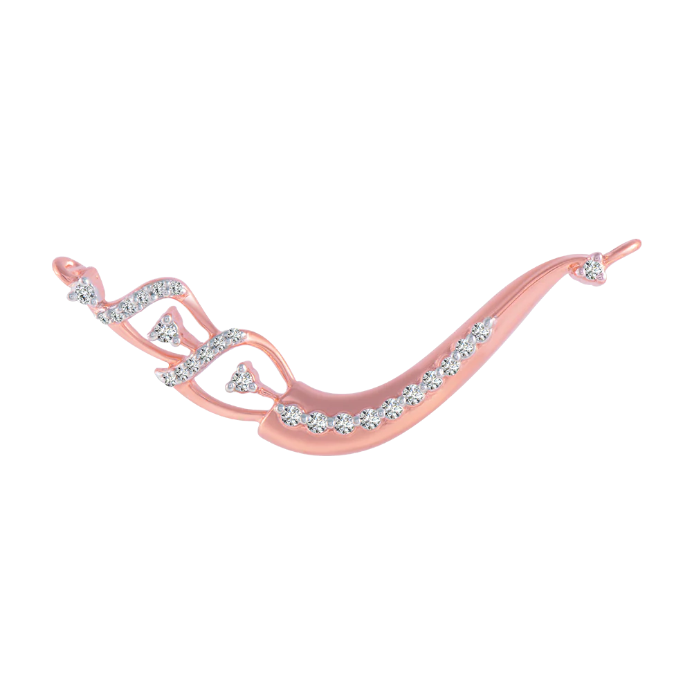 14KT (585) Rose Gold And Diamond Pendant For Women