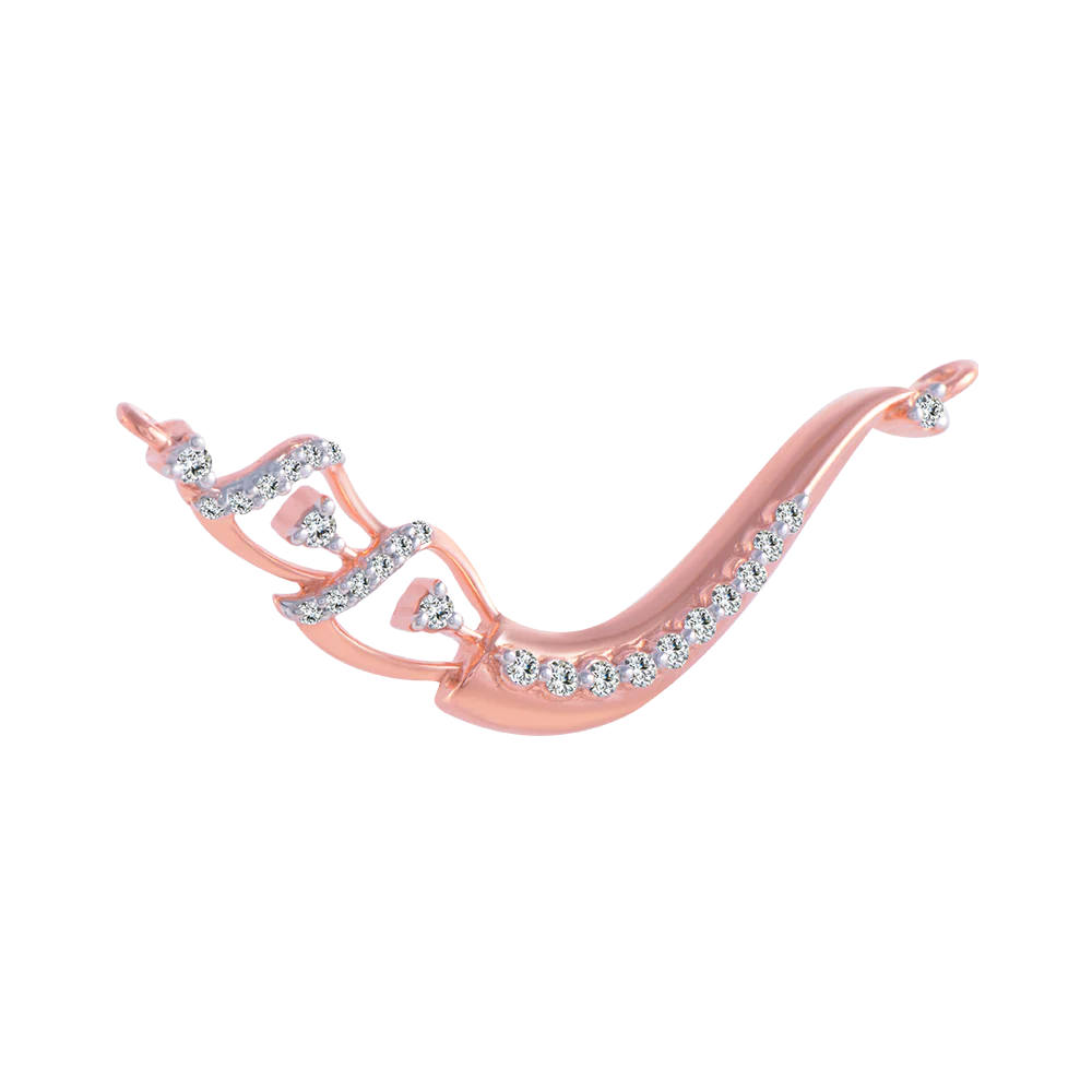 14KT (585) Rose Gold And Diamond Pendant For Women - Image 3