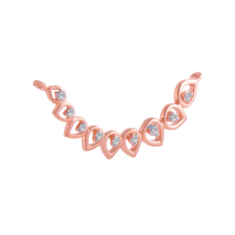 14KT (585) Rose Gold And Diamond Pendant For Women - Image 3