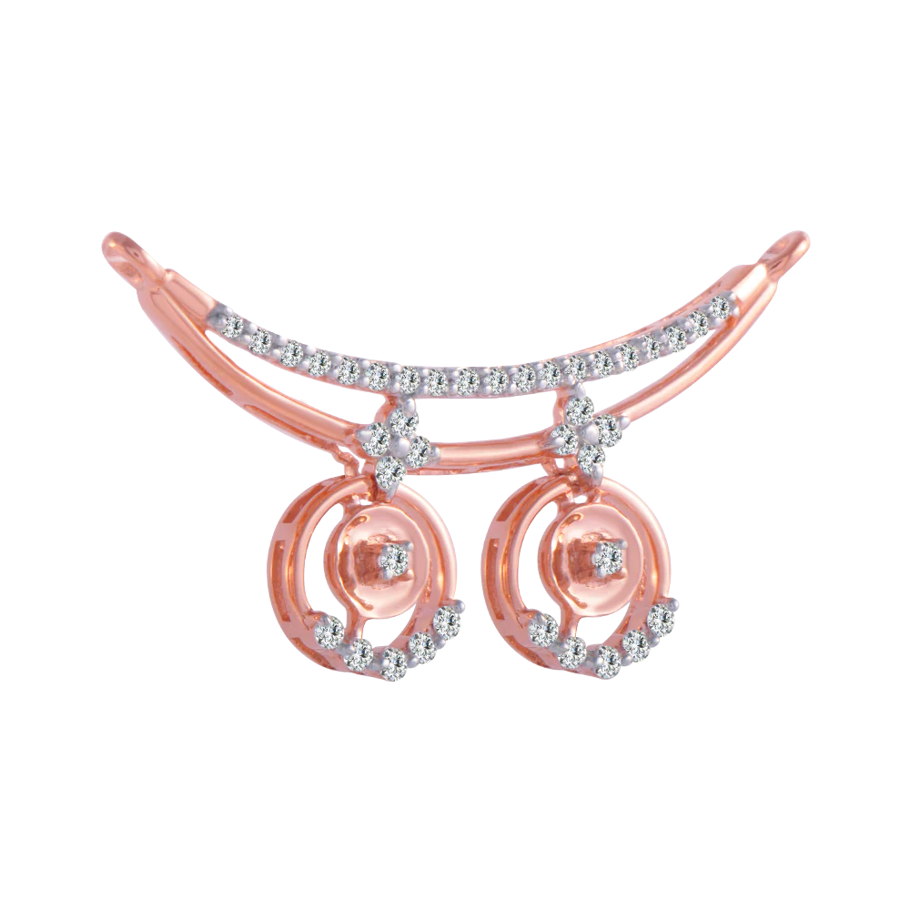 14KT (585) Rose Gold And Diamond Pendant For Women - Image 3