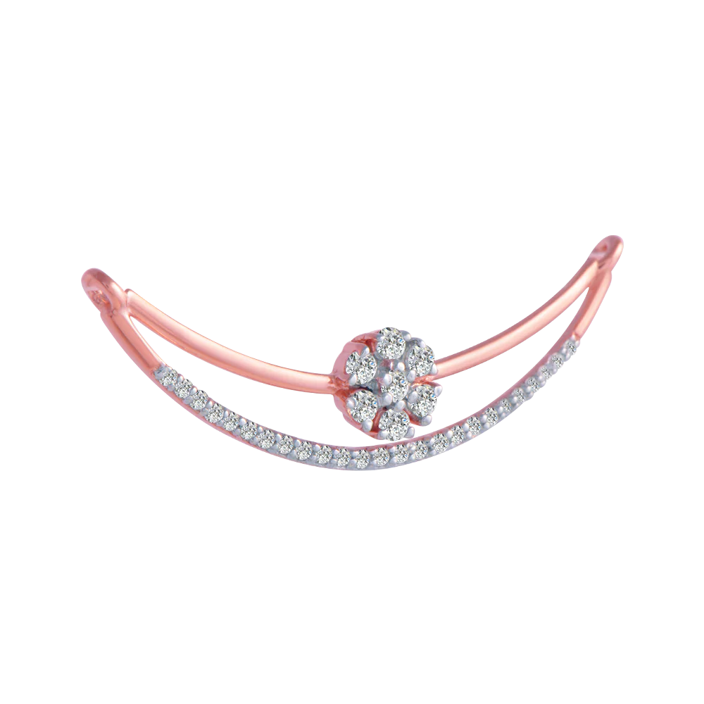 14KT (585) Rose Gold And Diamond Pendant For Women - Image 3