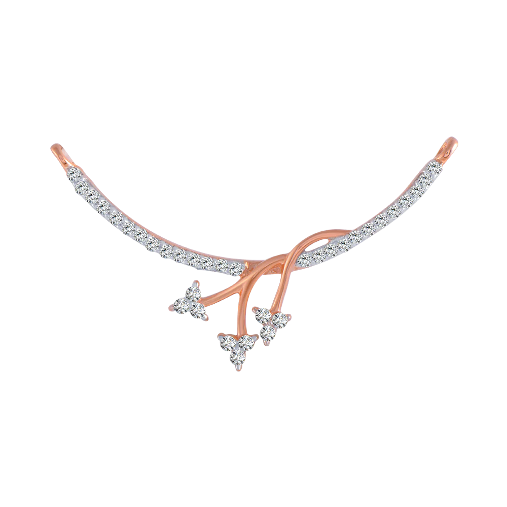 14KT (585) Rose Gold And Diamond Pendant For Women