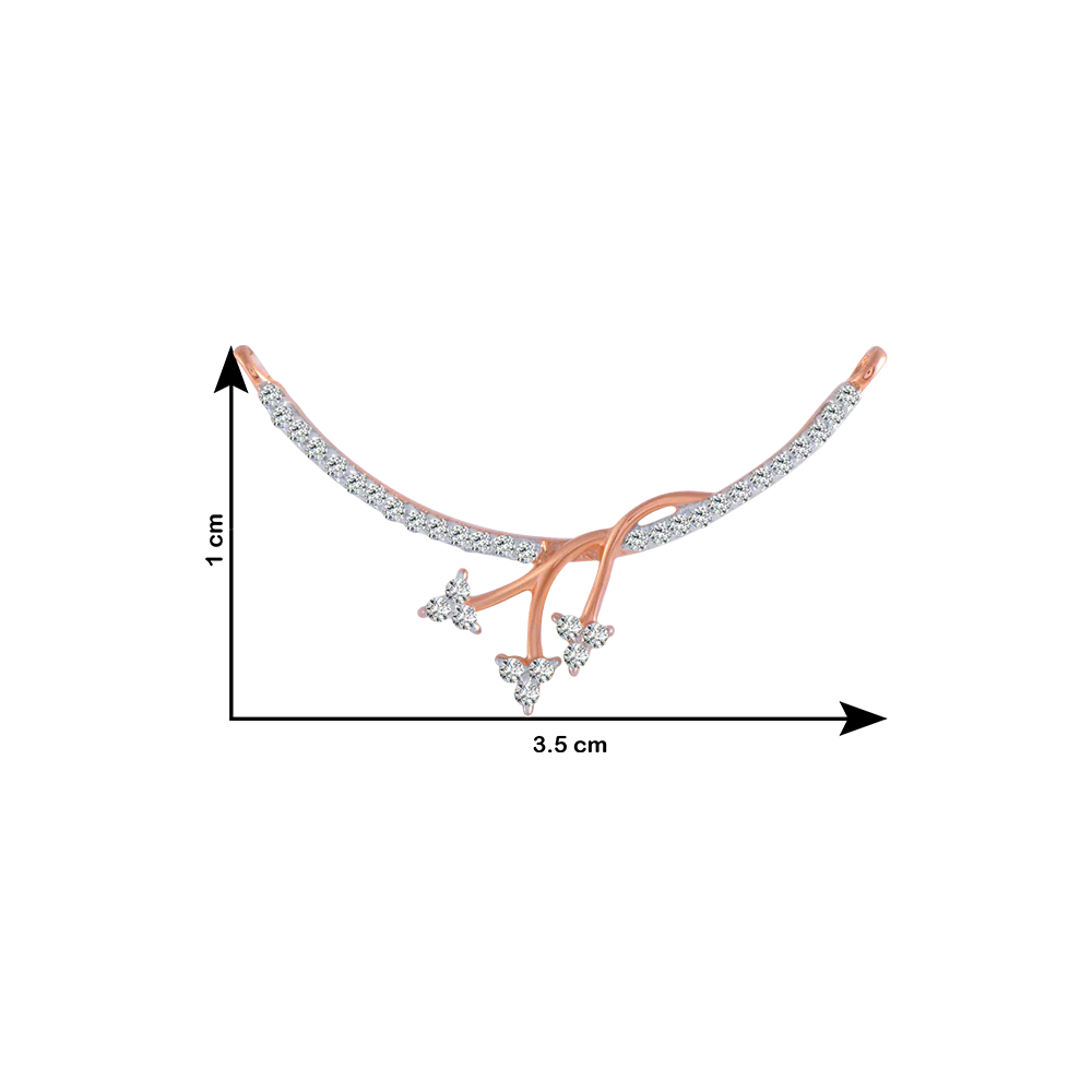 14KT (585) Rose Gold And Diamond Pendant For Women - Image 4