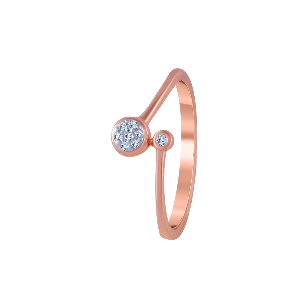14KT (585) Rose Gold And Diamond Ring For Women