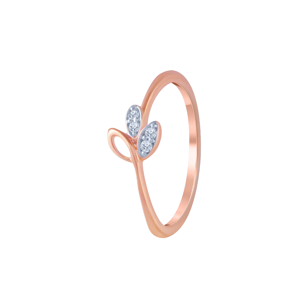 14KT (585) Rose Gold And Diamond Ring For Women