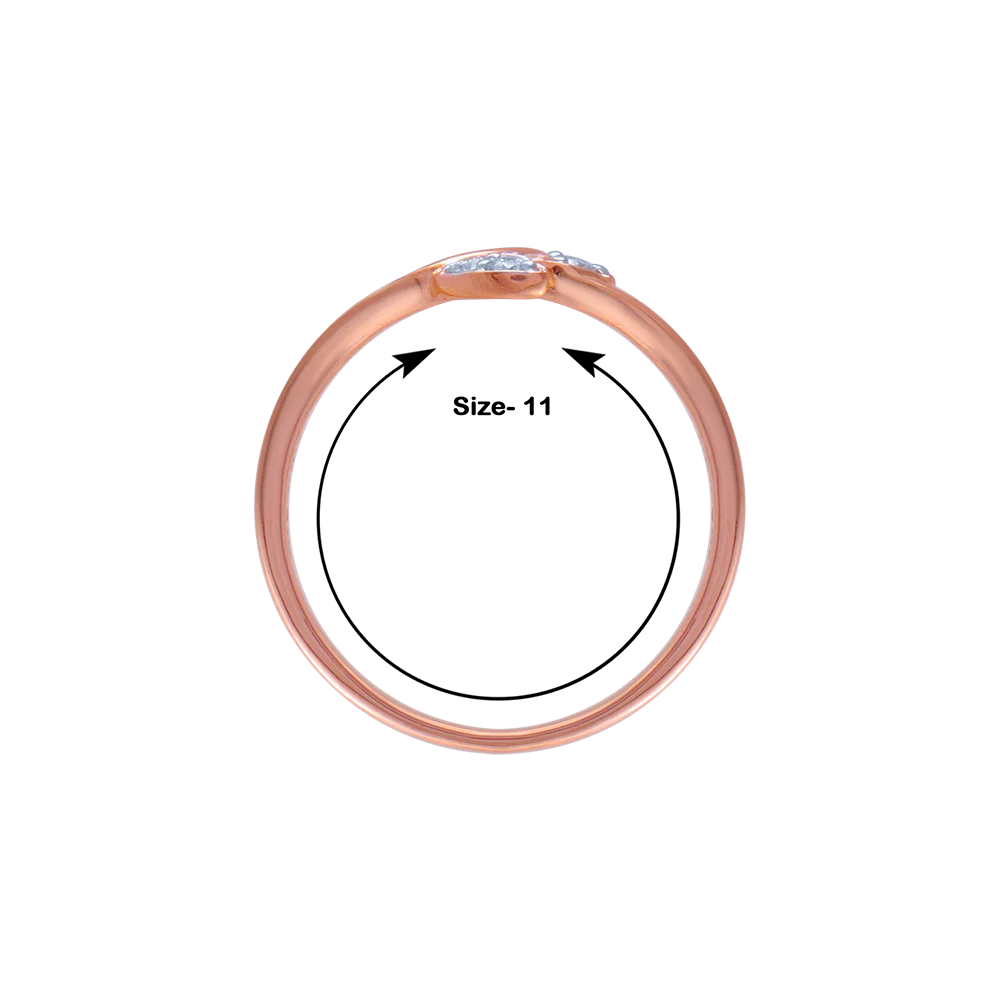 14KT (585) Rose Gold And Diamond Ring For Women - Image 4