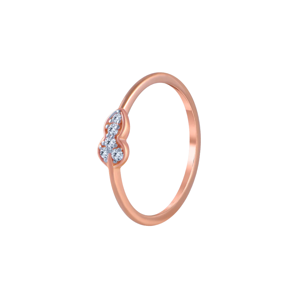 14KT (585) Rose Gold And Diamond Ring For Women - Image 2