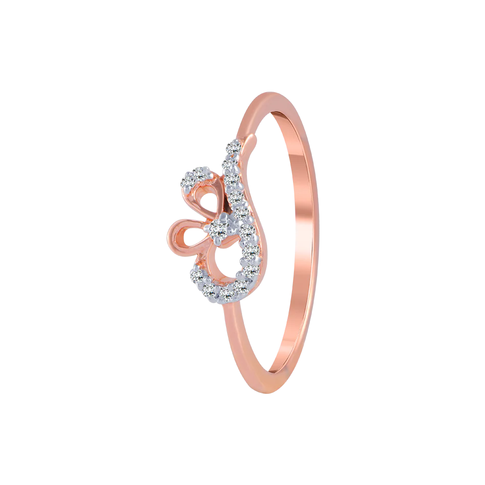 14KT (585) Rose Gold And Diamond Ring For Women