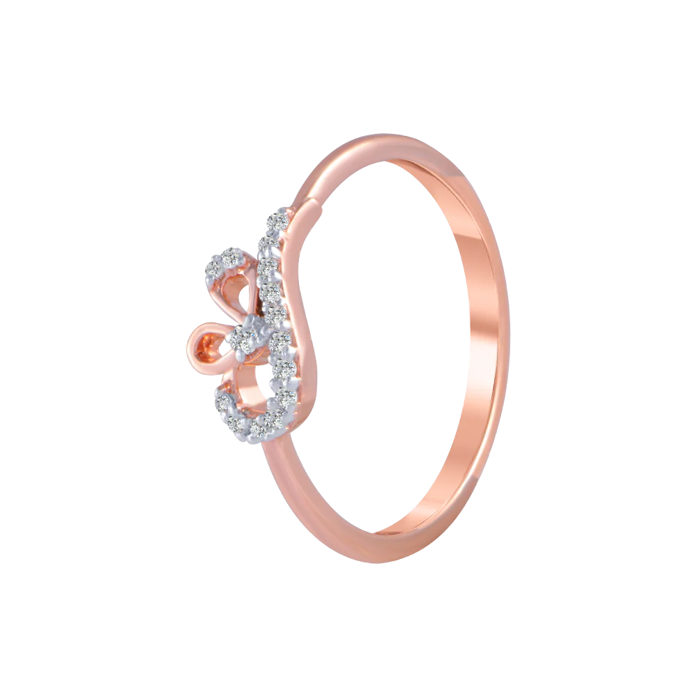 14KT (585) Rose Gold And Diamond Ring For Women - Image 2