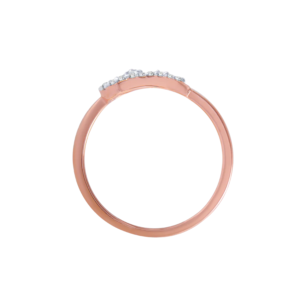 14KT (585) Rose Gold And Diamond Ring For Women - Image 3
