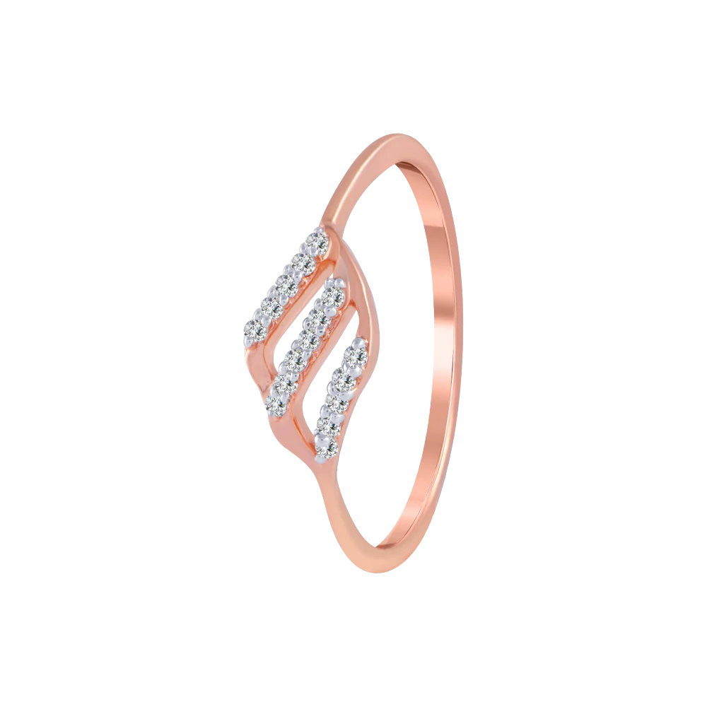 14KT (585) Rose Gold And Diamond Ring For Women