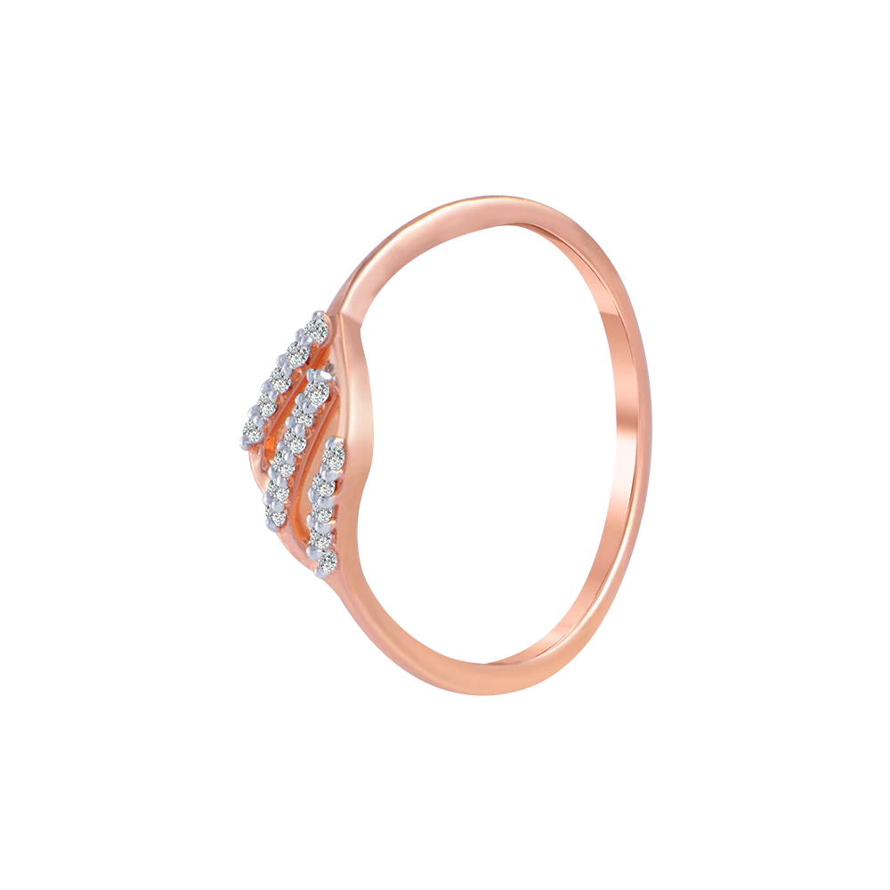 14KT (585) Rose Gold And Diamond Ring For Women - Image 2