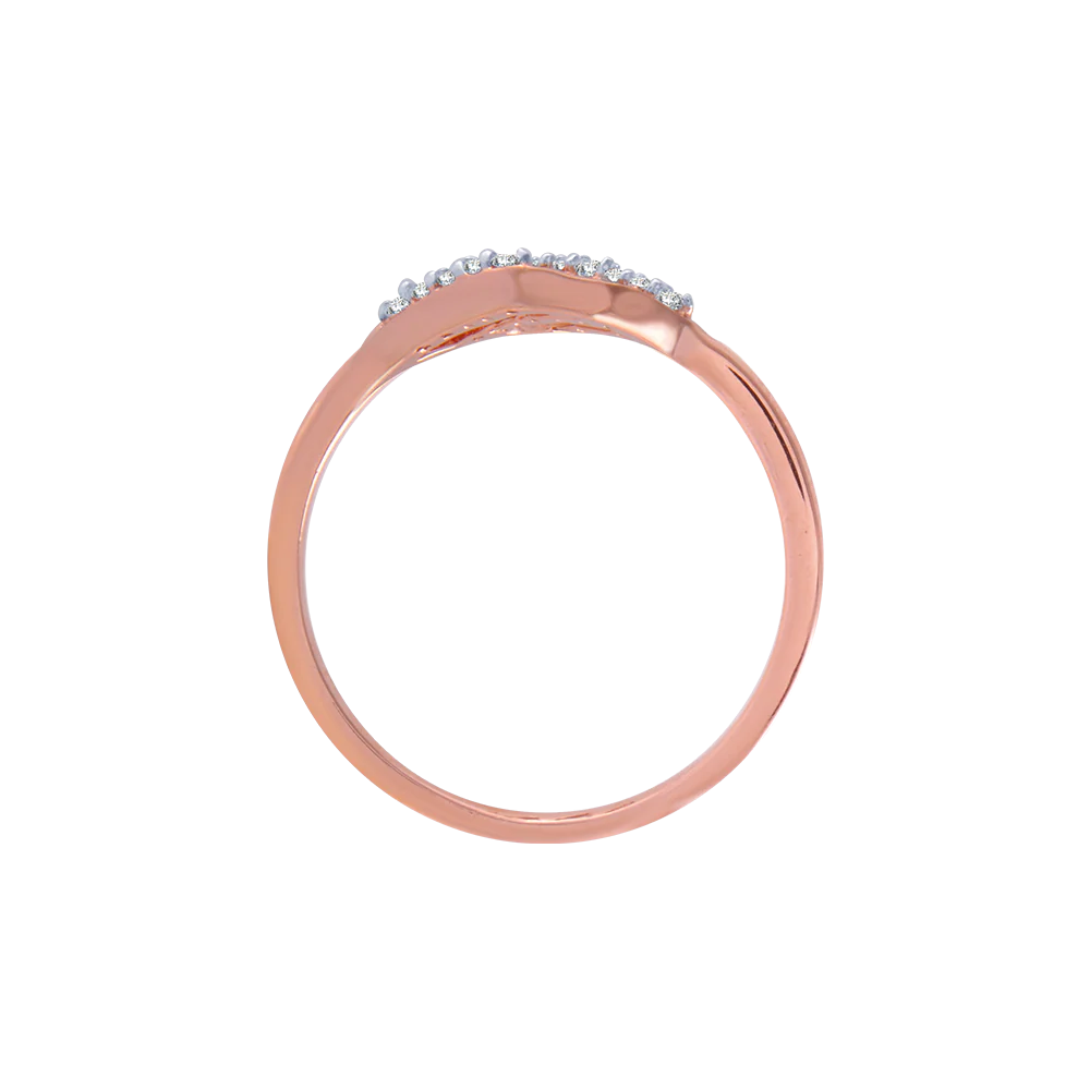 14KT (585) Rose Gold And Diamond Ring For Women - Image 3