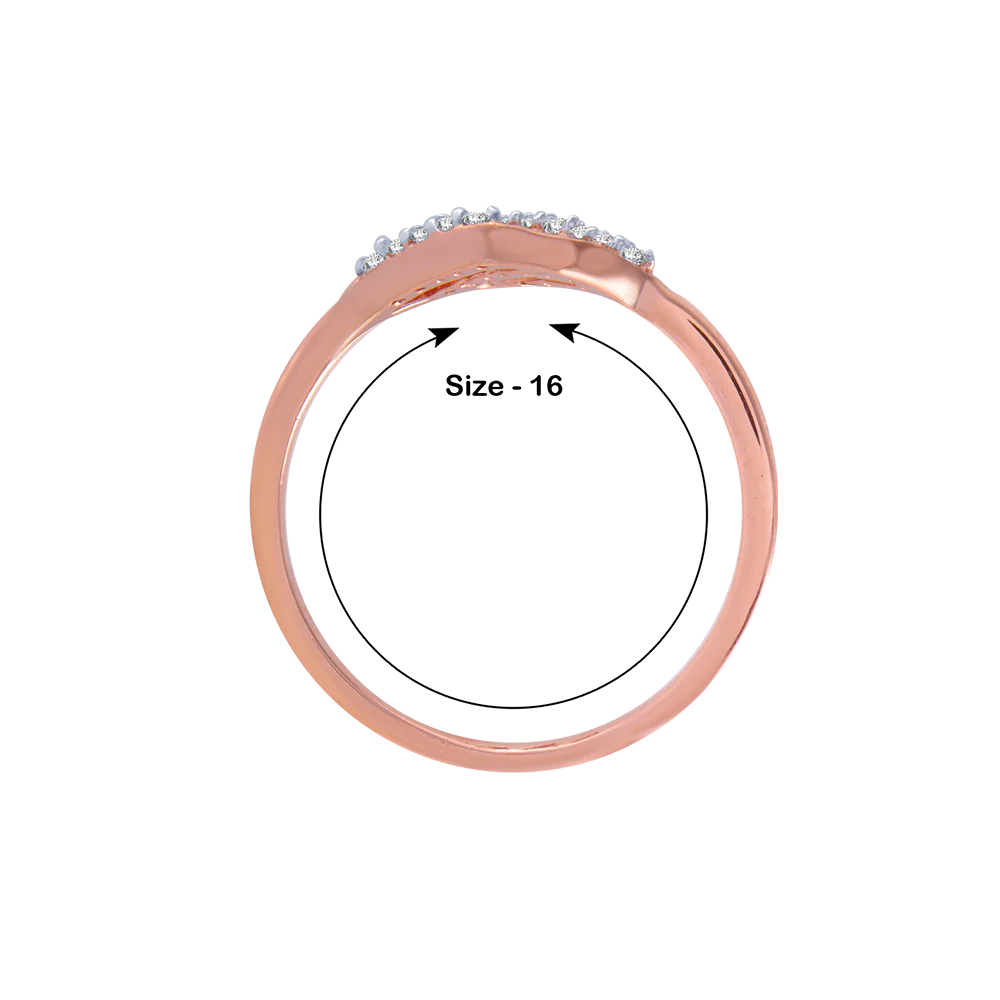 14KT (585) Rose Gold And Diamond Ring For Women - Image 5