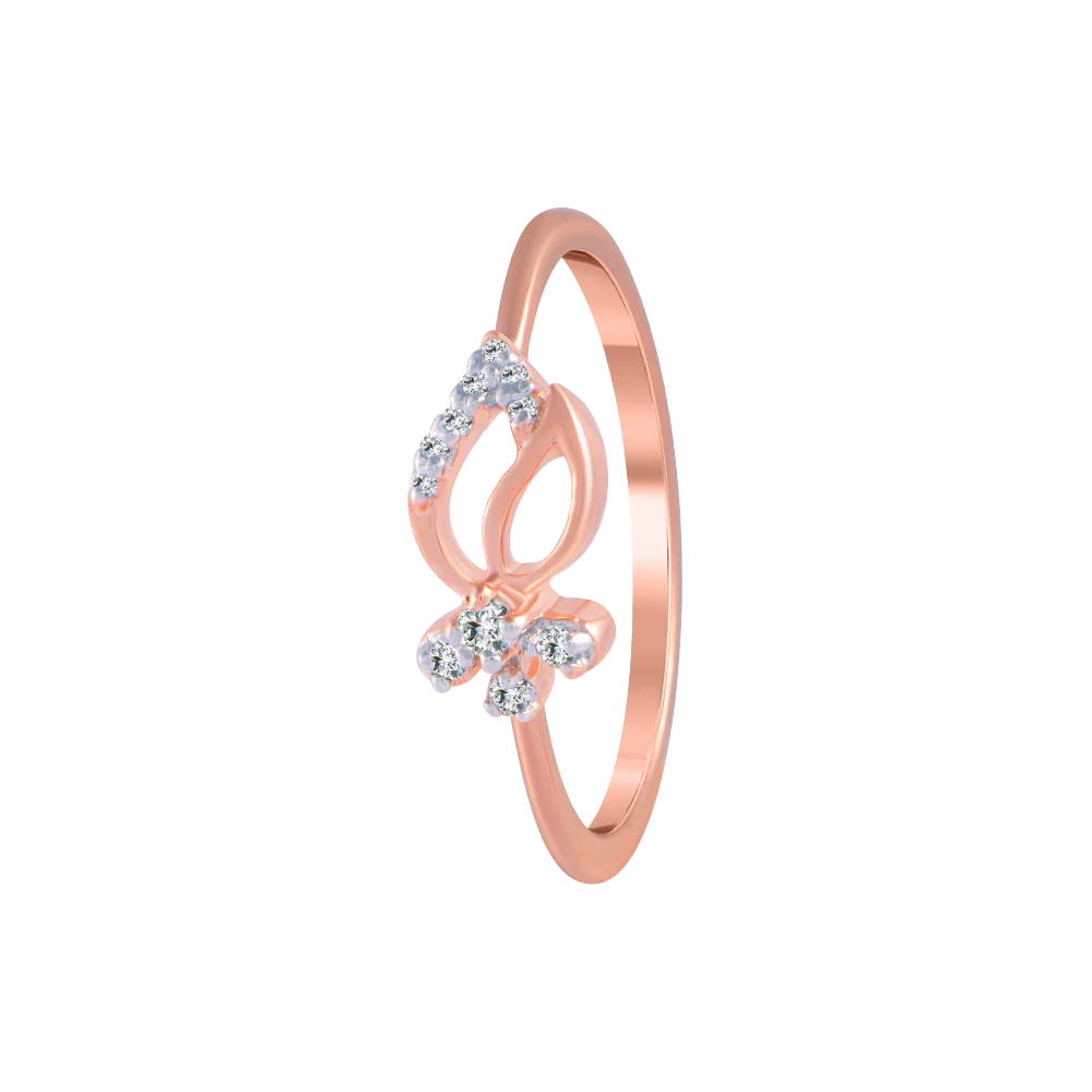 14KT (585) Rose Gold And Diamond Ring For Women