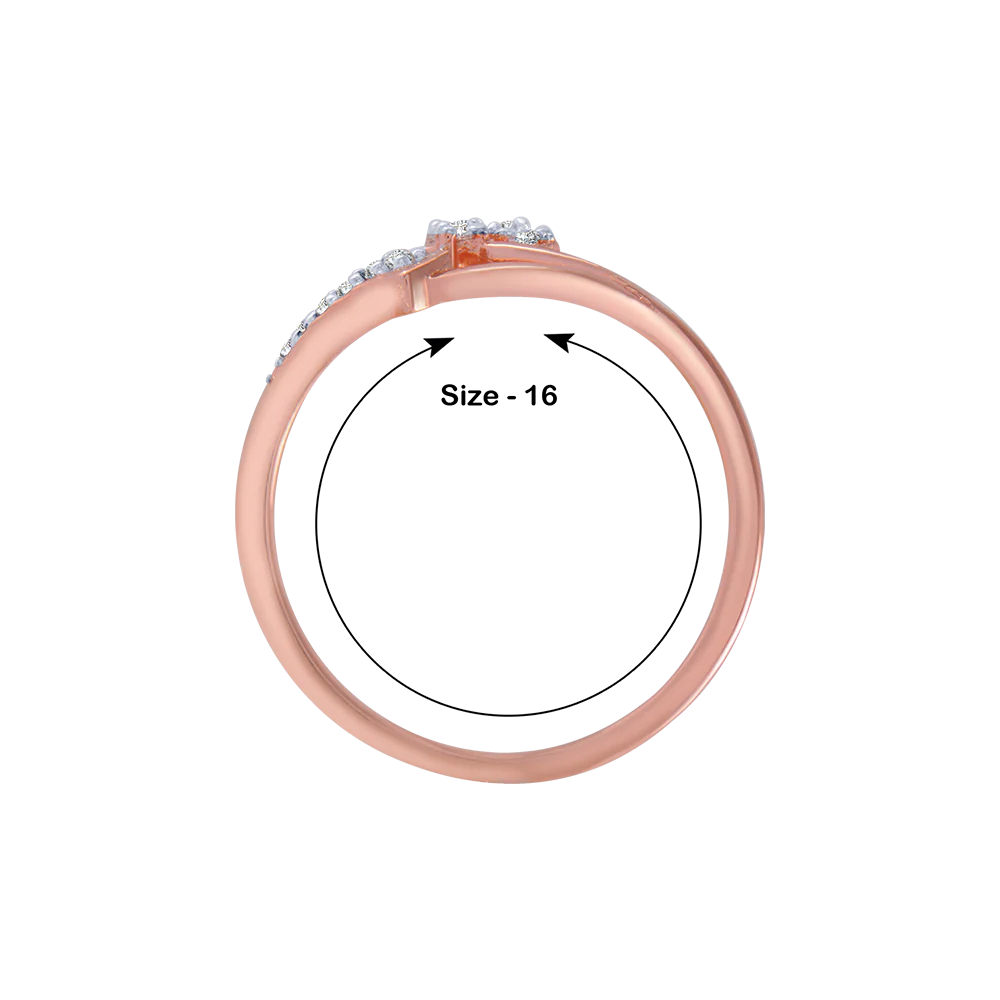 14KT (585) Rose Gold And Diamond Ring For Women - Image 5