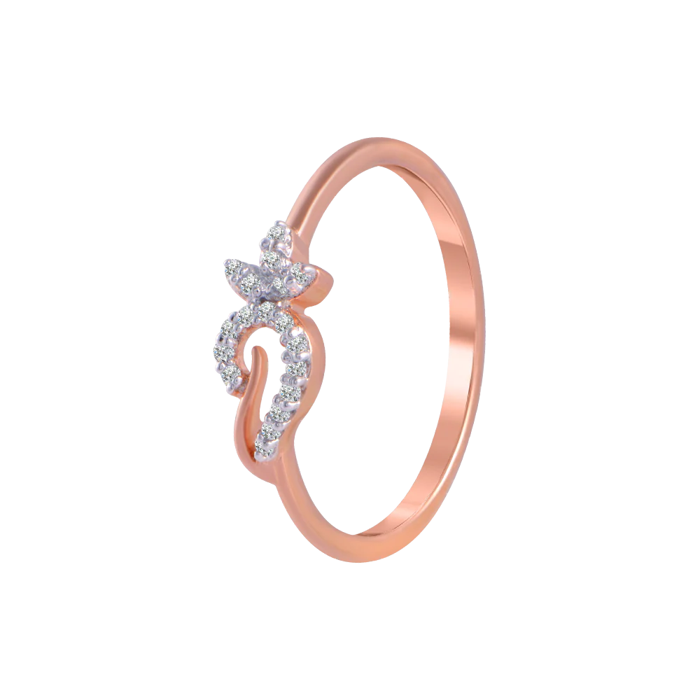 14KT (585) Rose Gold And Diamond Ring For Women