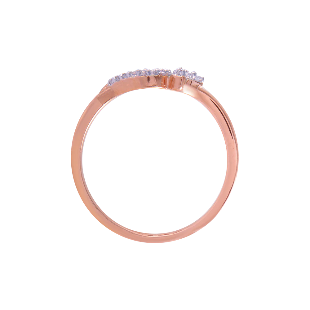 14KT (585) Rose Gold And Diamond Ring For Women - Image 2